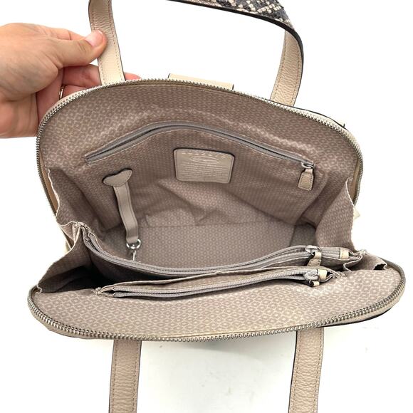 Brighton Miles Convertible Leather Mini Backpack Satchel Beige Snake Charm Y2K - Picture 9 of 13